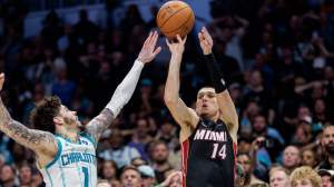 Tyler Herro #14 of the Miami Heat