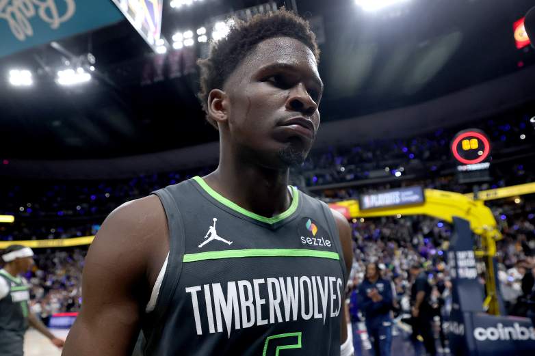 Minnesota Timberwolves star Anthony Edwards during an NBA game.