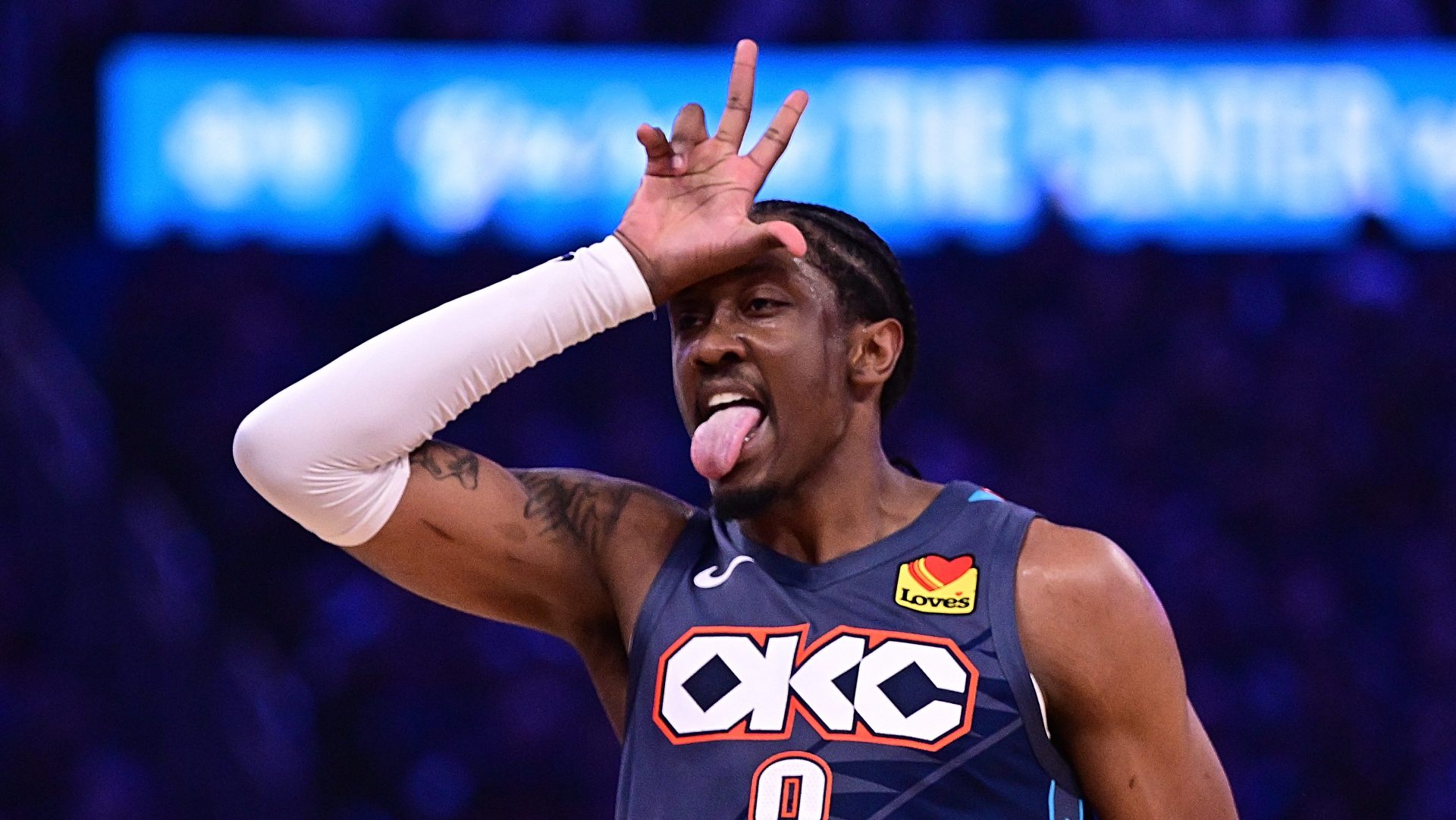Jalen Williams of the Oklahoma City Thunder reacts during a playoff game as his injury timeline becomes a concern