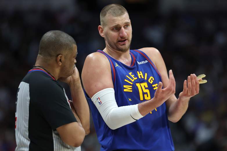Denver Nuggets star Nikola Jokic during an NBA game.