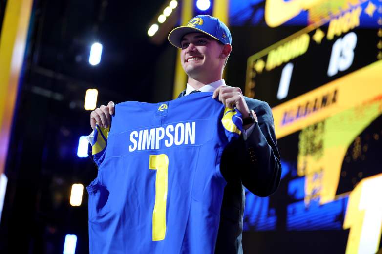 Ty Simpson, Los Angeles Rams' first-round draft pick.