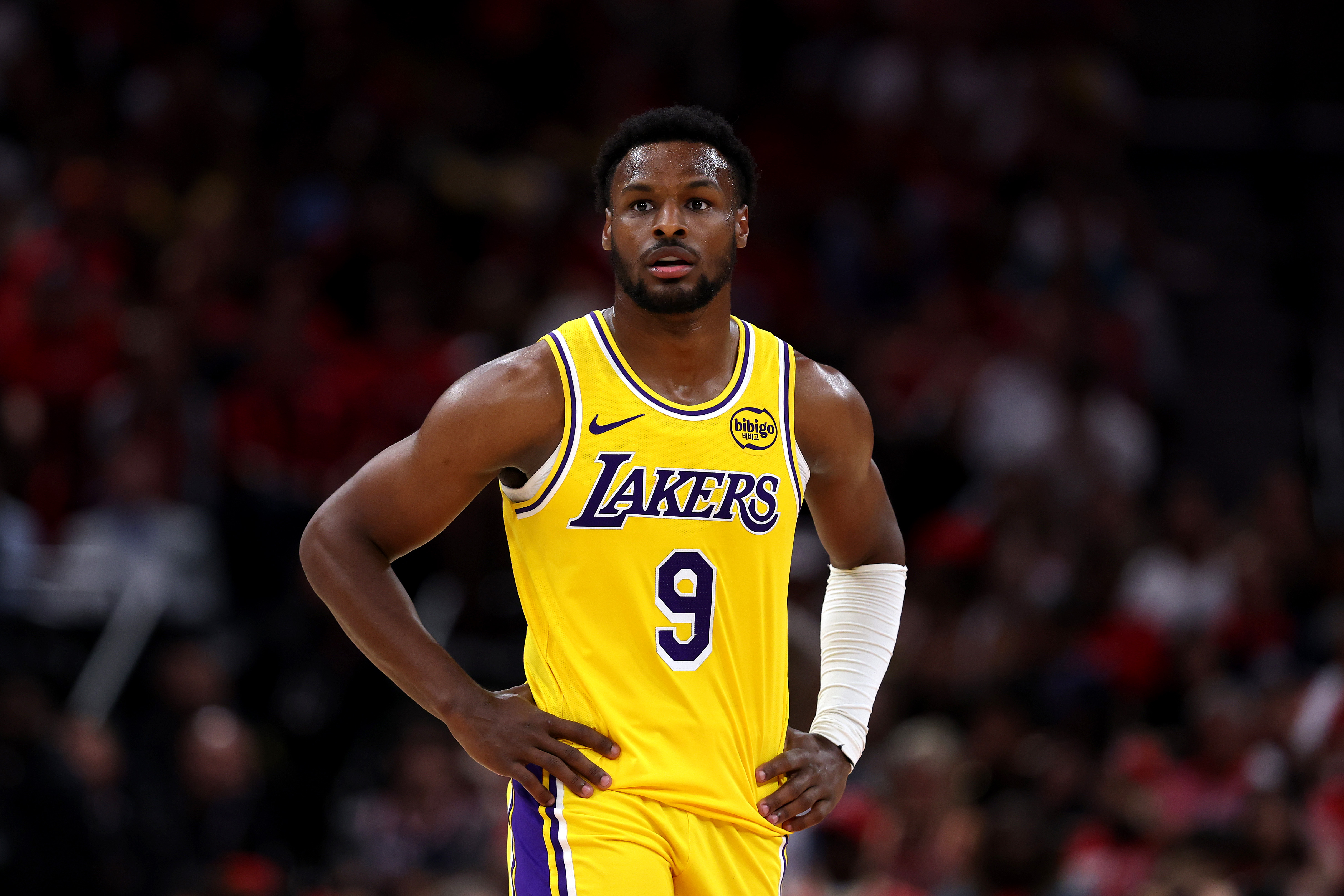 NBA World Reacts To Bronny James’ Performance In Lakers-Rockets Game