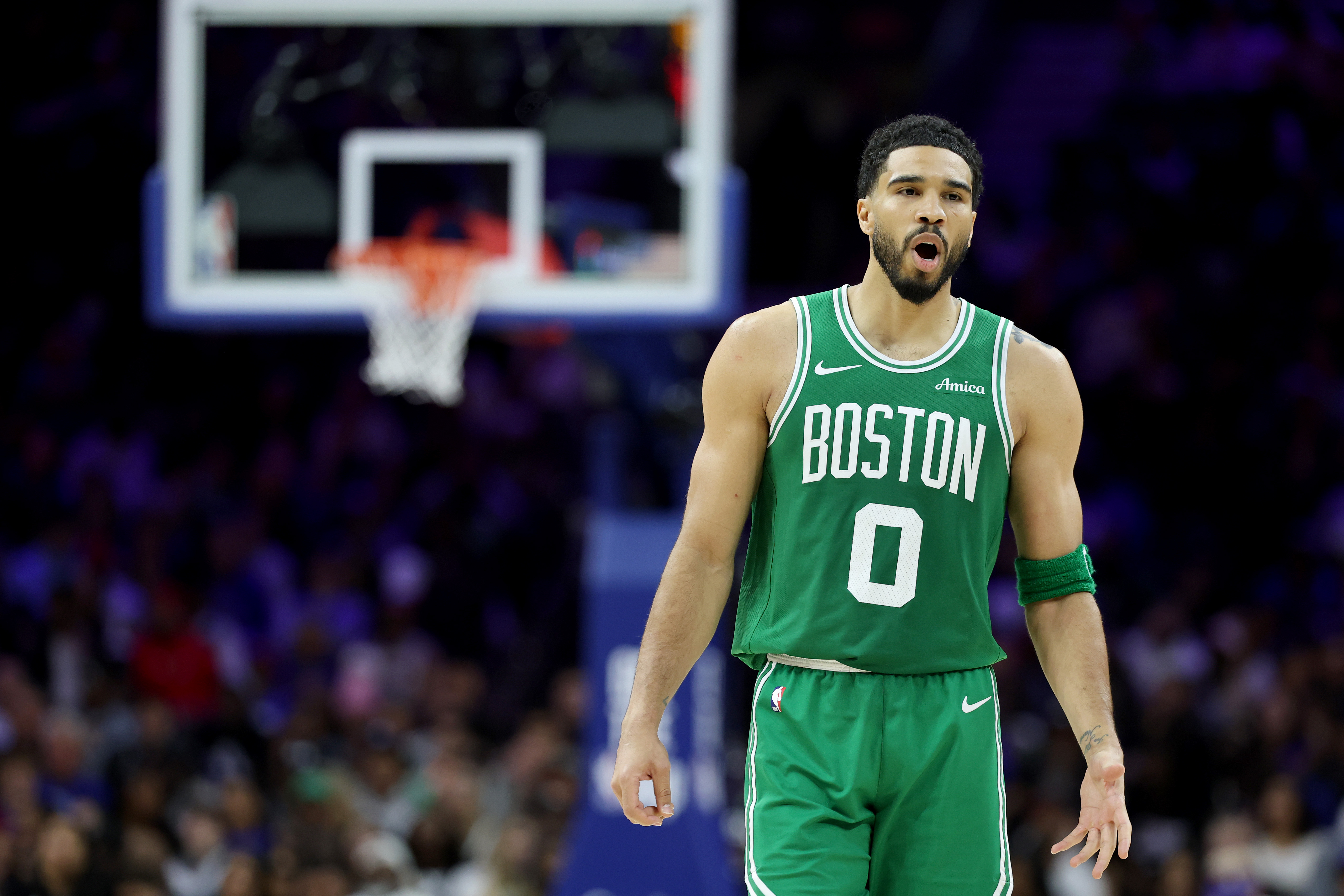 Boston Celtics star Jayson Tatum during the NBA game.