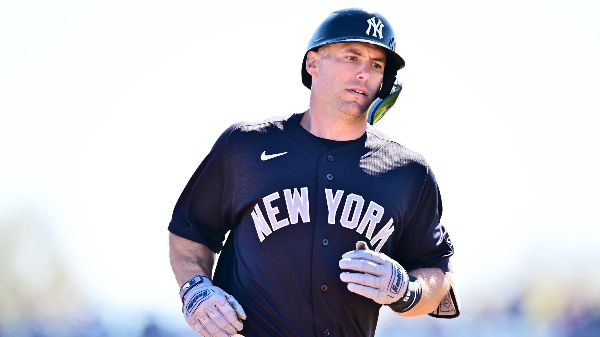 Paul Goldschmidt #48 of the New York Yankees rounds the bases after hitting a two-run home run in the third inning against the Toronto Blue Jays during the Grapefruit League spring training game at TD Ballpark on February 24, 2026 in Dunedin, Florida. (Photo by Julio Aguilar/Getty Images)