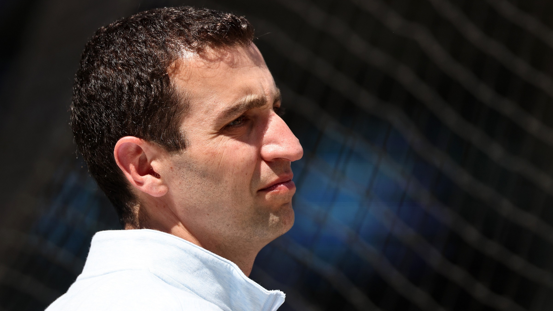President of Baseball Operations David Stearns of the New York Mets looks on during batting practice prior to the game against the Chicago Cubs at Wrigley Field on April 17, 2026 in Chicago, Illinois. (Photo by Michael Reaves/Getty Images)