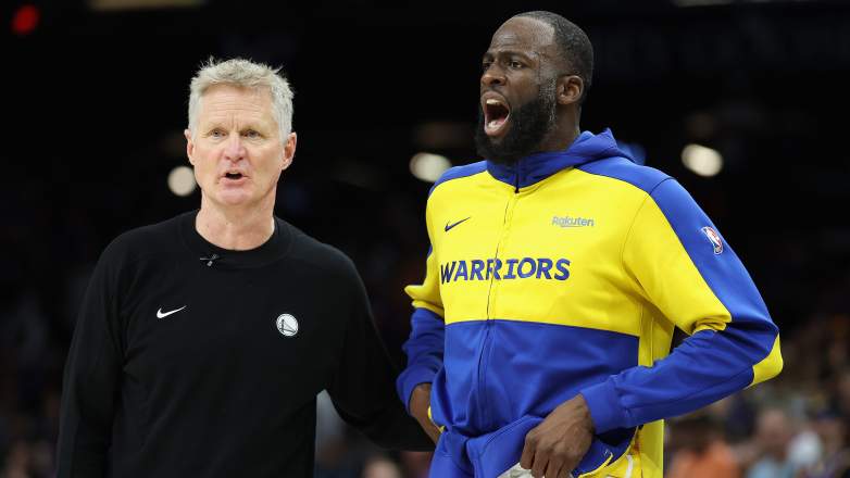 Golden State Warriors head coach Steve Kerr and forward Draymond Green