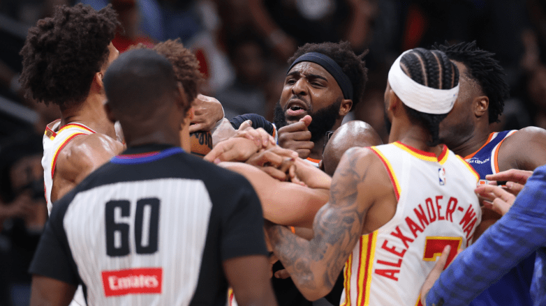 Mitchell Robinson during an altercation