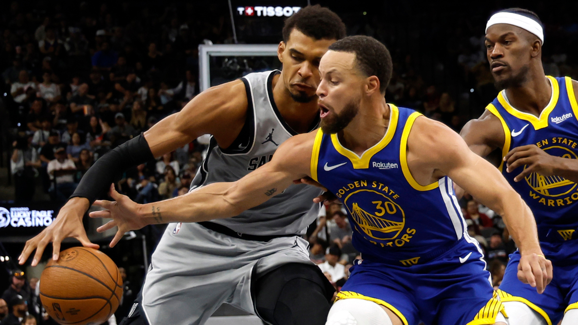Victor Wembanyama and Steph Curry