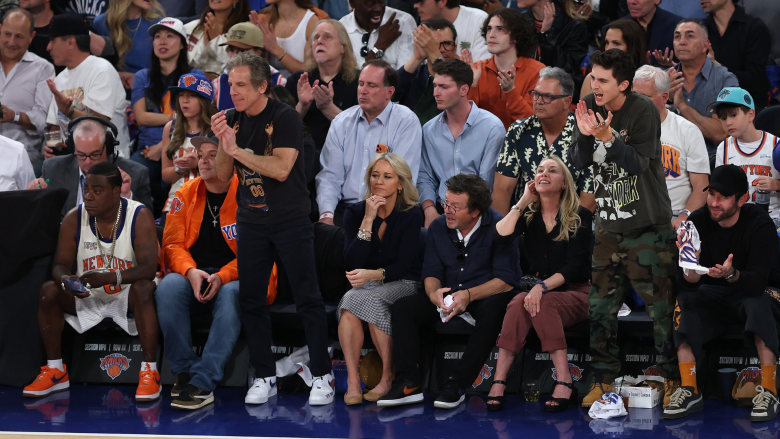 Celebrity Row in Game 1 of New York Knicks vs. Cleveland Cavaliers