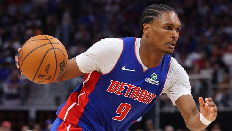 Detroit Pistons forward Ausar Thompson