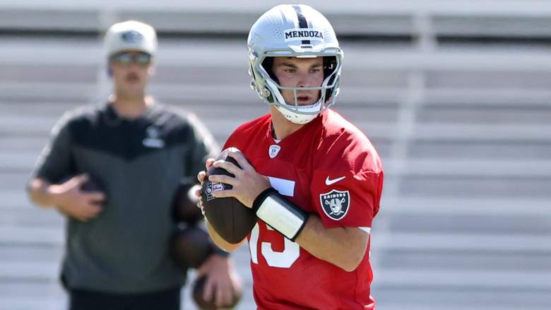 Las Vegas Raiders quarterback Fernando Mendoza