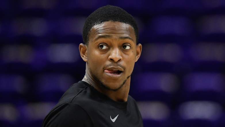 De’Aaron Fox at shootaround before Spurs vs Thunder Game 2