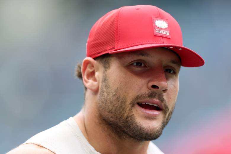 San Francisco 49ers star Nick Bosa during an NFL game.