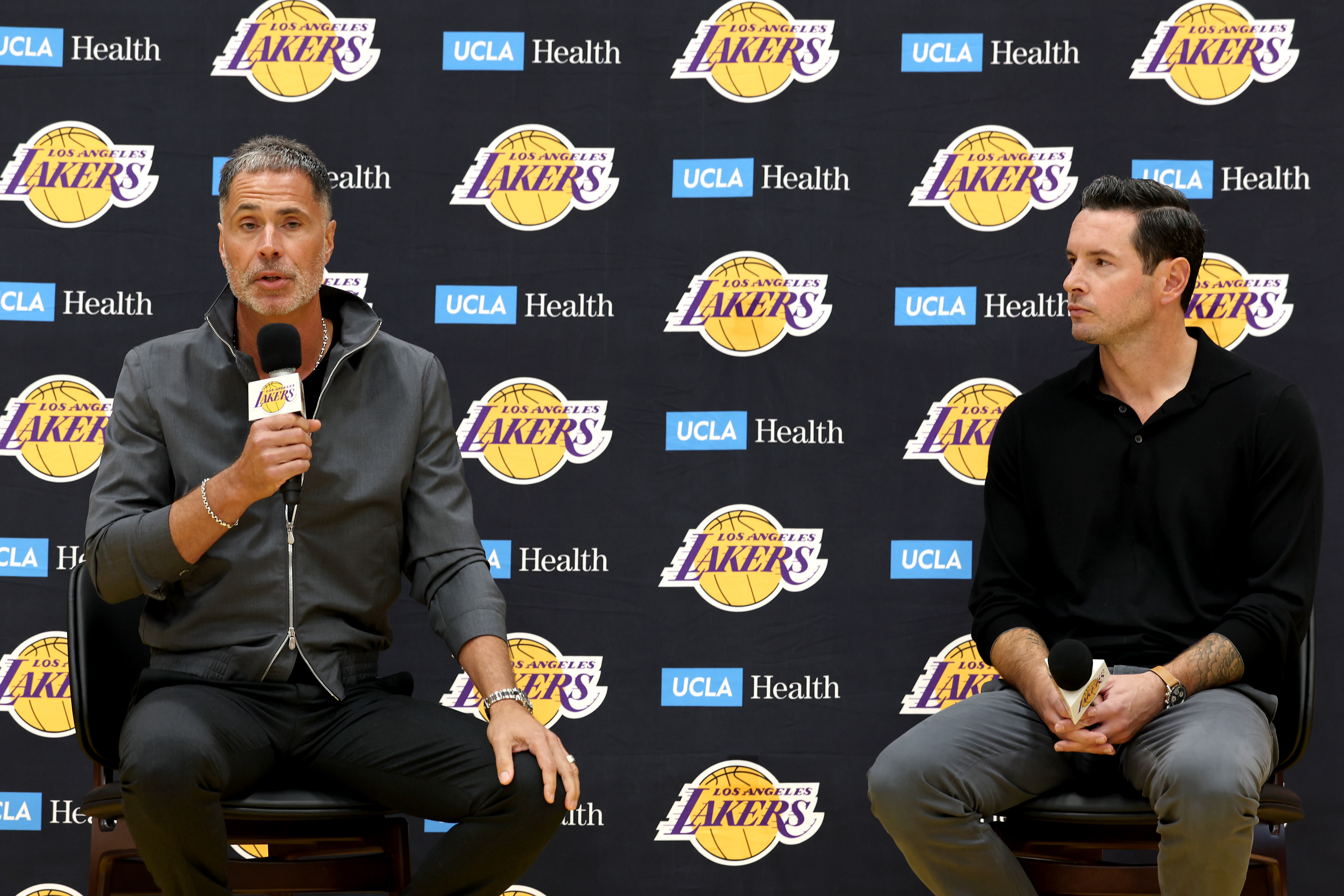 General Manager Rob Pelinka and Head coach JJ Redick