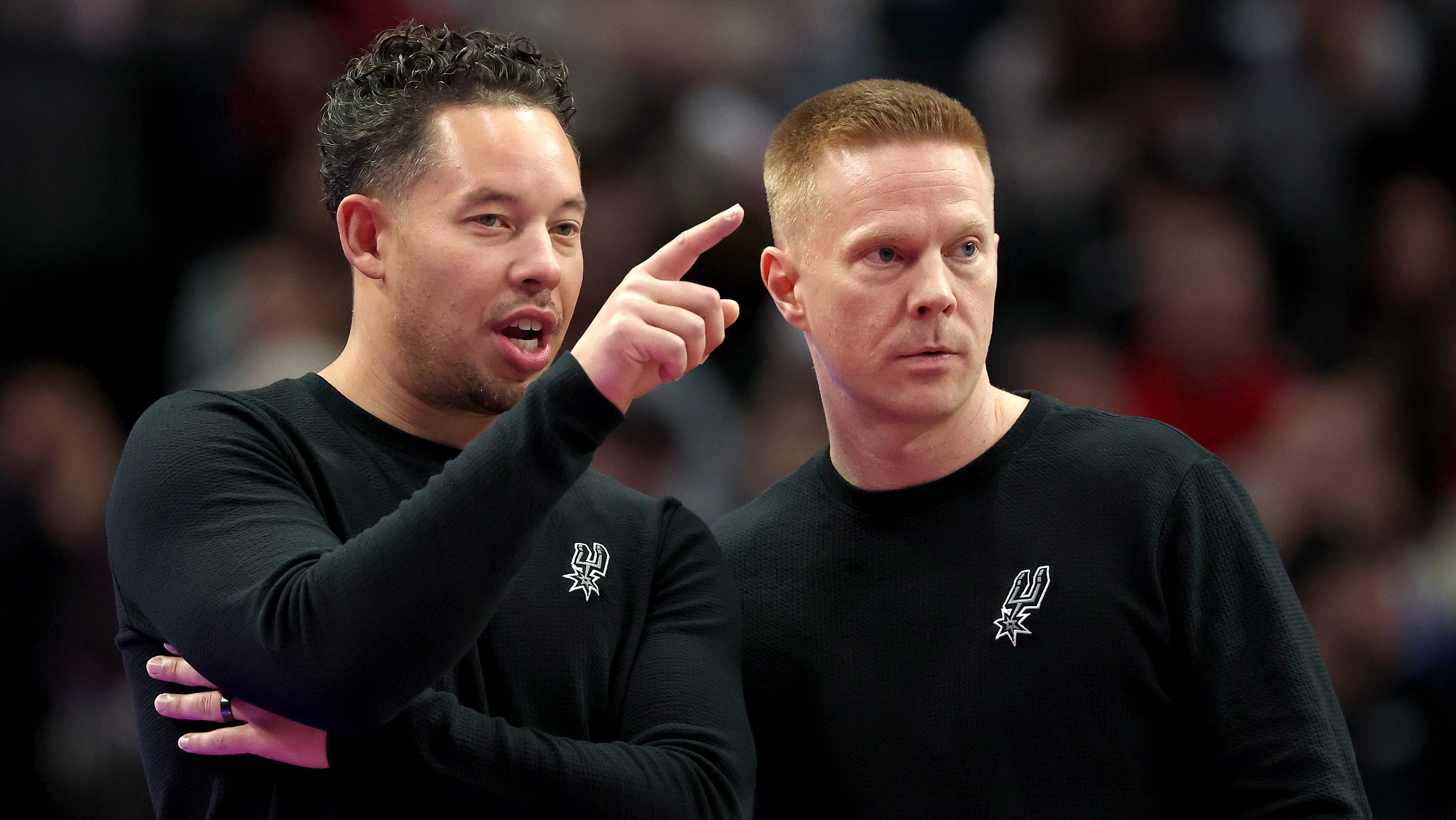 Spurs HC Mitch Johnson and new Magic HC Sean Sweeney