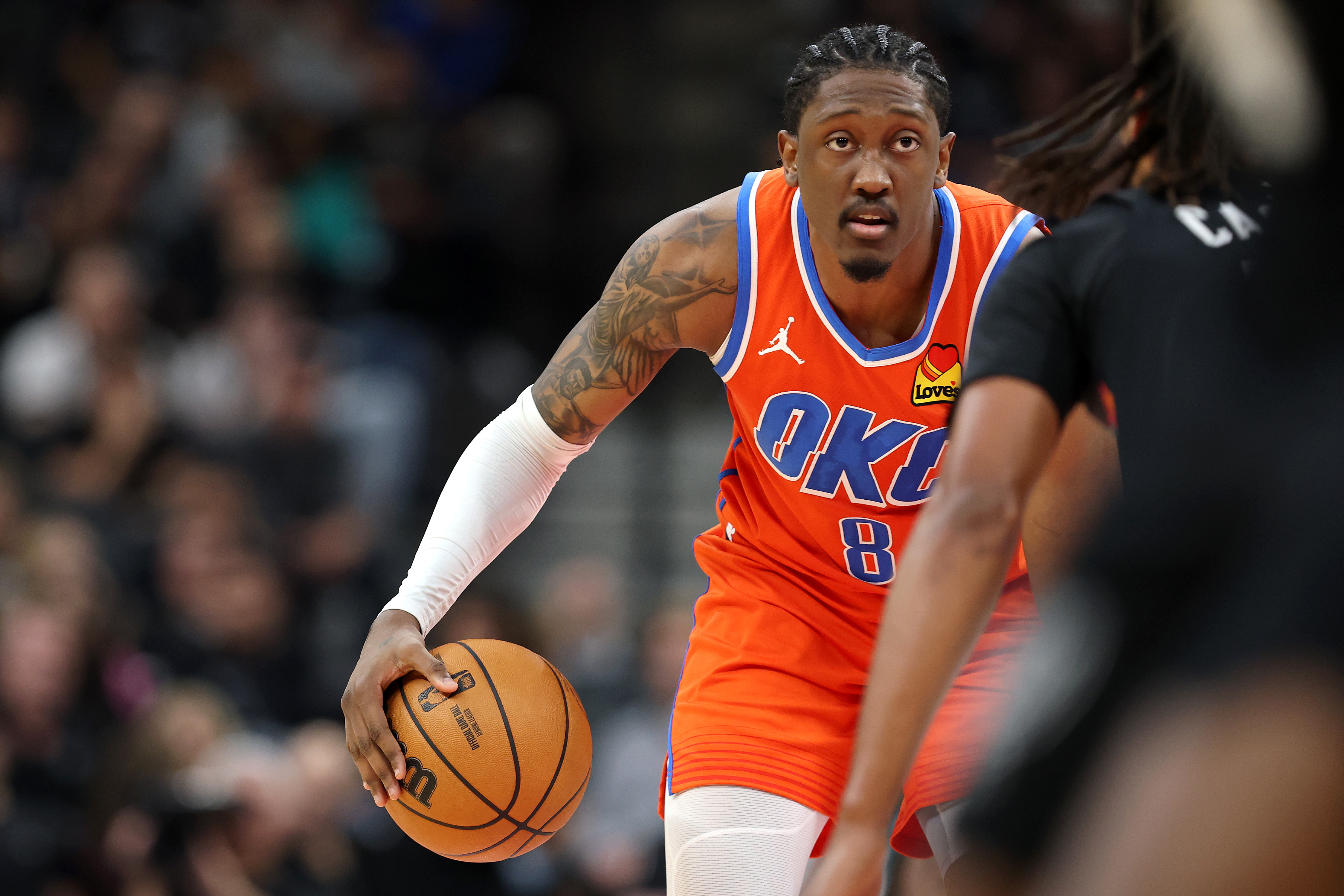 Oklahoma City Thunder announced their starting lineup vs. the San Antonio Spurs in Game 1 of the Western Conference Finals.