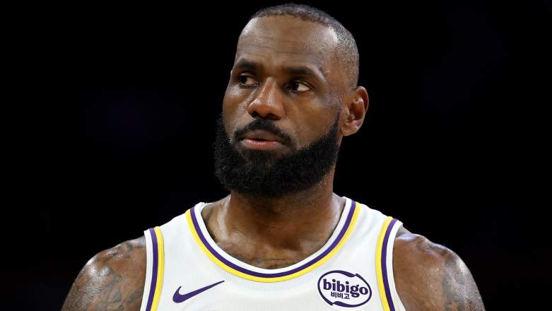 LeBron James #23 of the Los Angeles Lakers
