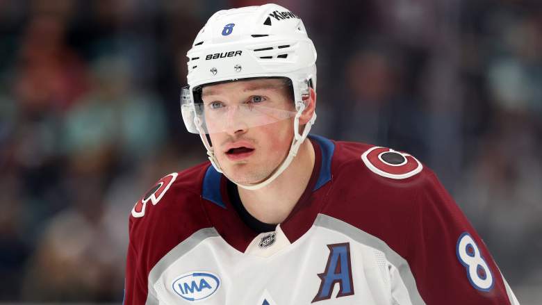 Colorado Avalanche defenseman Cale Makar is out of the lineup due to an upper-body injury in Game 2 against the Vegas Golden Knights.