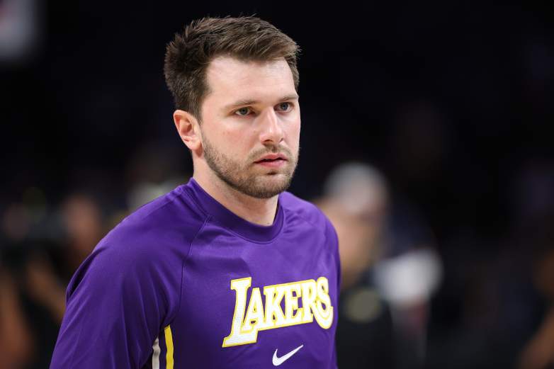 Los Angeles Lakers star Luka Doncic during an NBA game.
