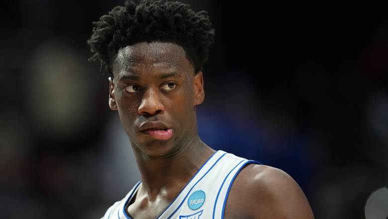 AJ Dybantsa #3 of the BYU Cougars is one player at stake with the NBA draft lottery looming.