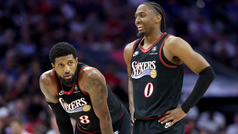 Paul George and Tyrese Maxey