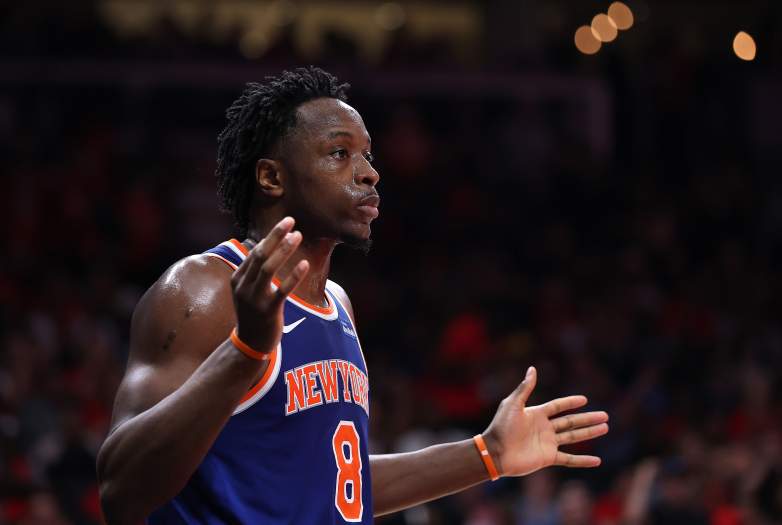 New York Knicks star OG Anunoby left Game 2 versus the Philadelphia 76ers and did not return to the game.