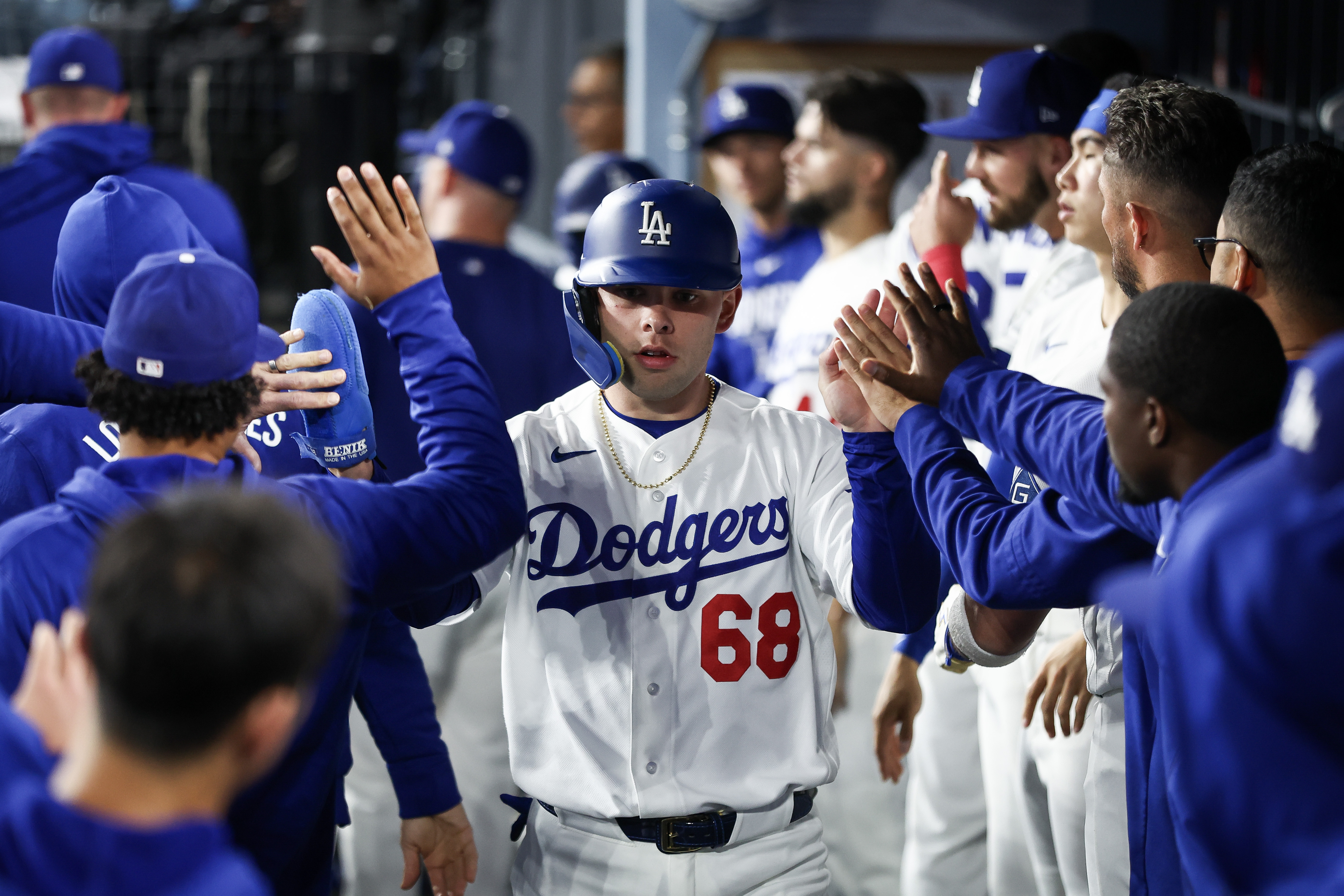 Dalton Rushing of the Los Angeles Dodgers