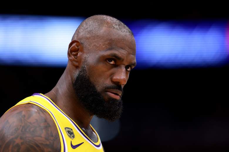 Bintang Los Angeles Lakers LeBron James saat pertandingan NBA.