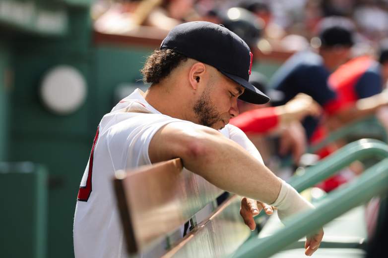 Boston Red Sox first baseman Wilson Contreras is out of the lineup against the Philadelphia Phillies after suffering a hand injury.
