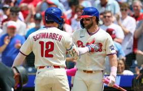 Kyle Schwarber and Bryce Harper Carry Phillies and Race to 400 HRs