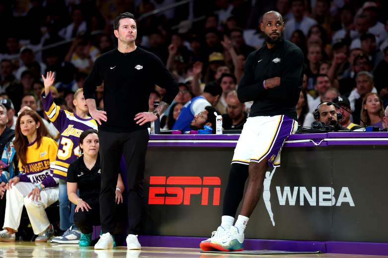 Head coach JJ Redick and LeBron James