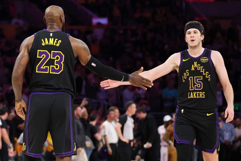 Los Angeles Lakers' Lebron James praises Austin Reaves as a teammate following free agency speculation.