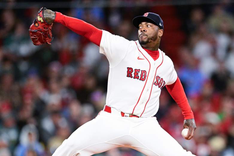 The San Diego Padres are reportedly interested in trading for Boston Red Sox pitcher Aroldis Chapman.