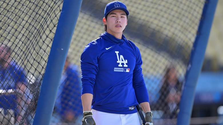 Hyeseong Kim of the Los Angeles Dodgers