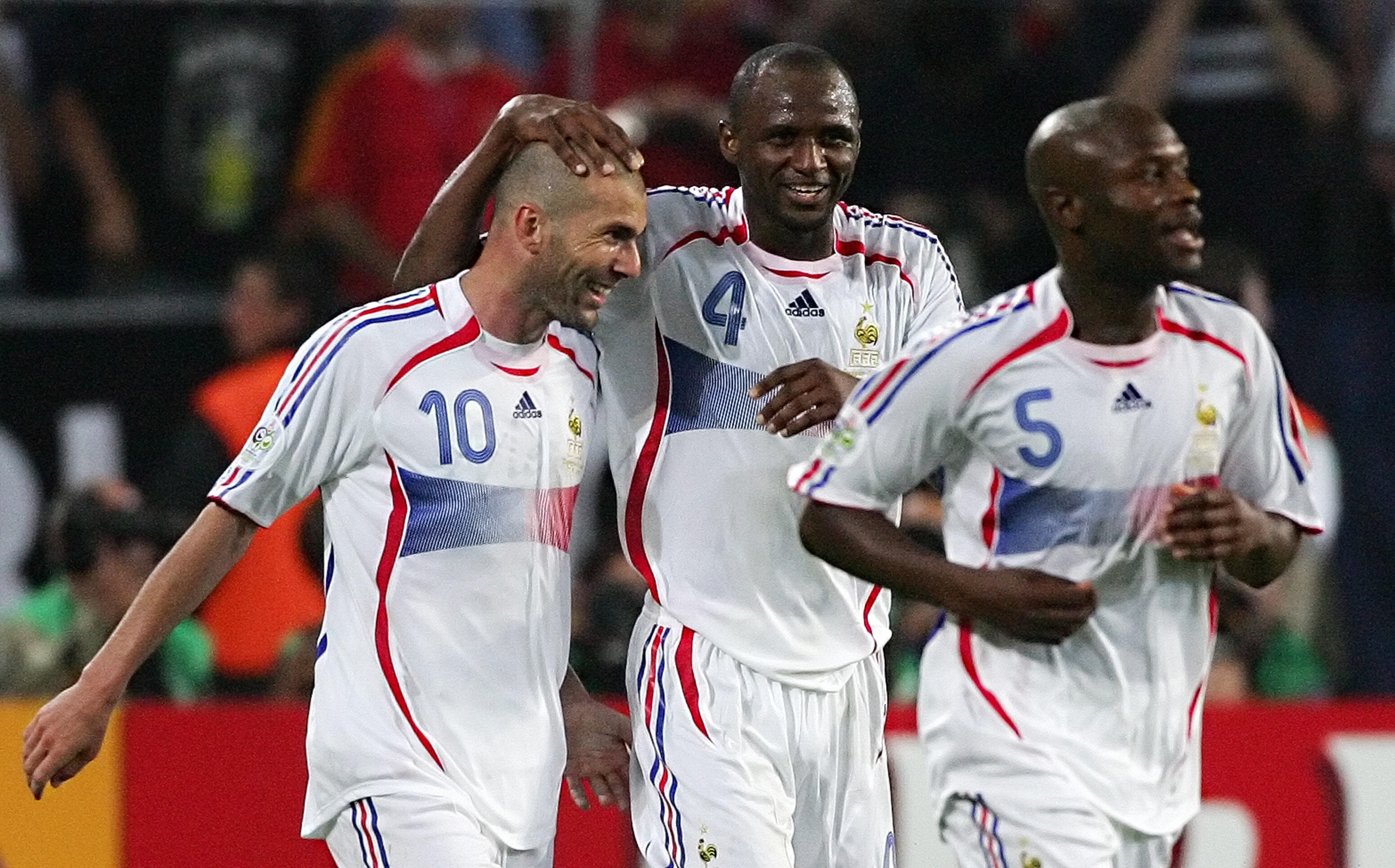 Zinedine Zidane, Patrick Vieira, and William Gallas