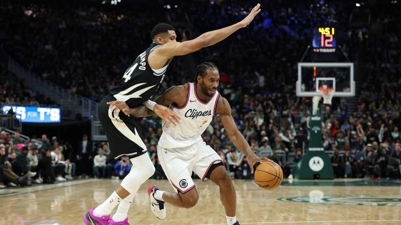 Milwaukee Bucks forward Giannis Antetokounmpo and Los Angeles Clippers forward Kawhi Leonard