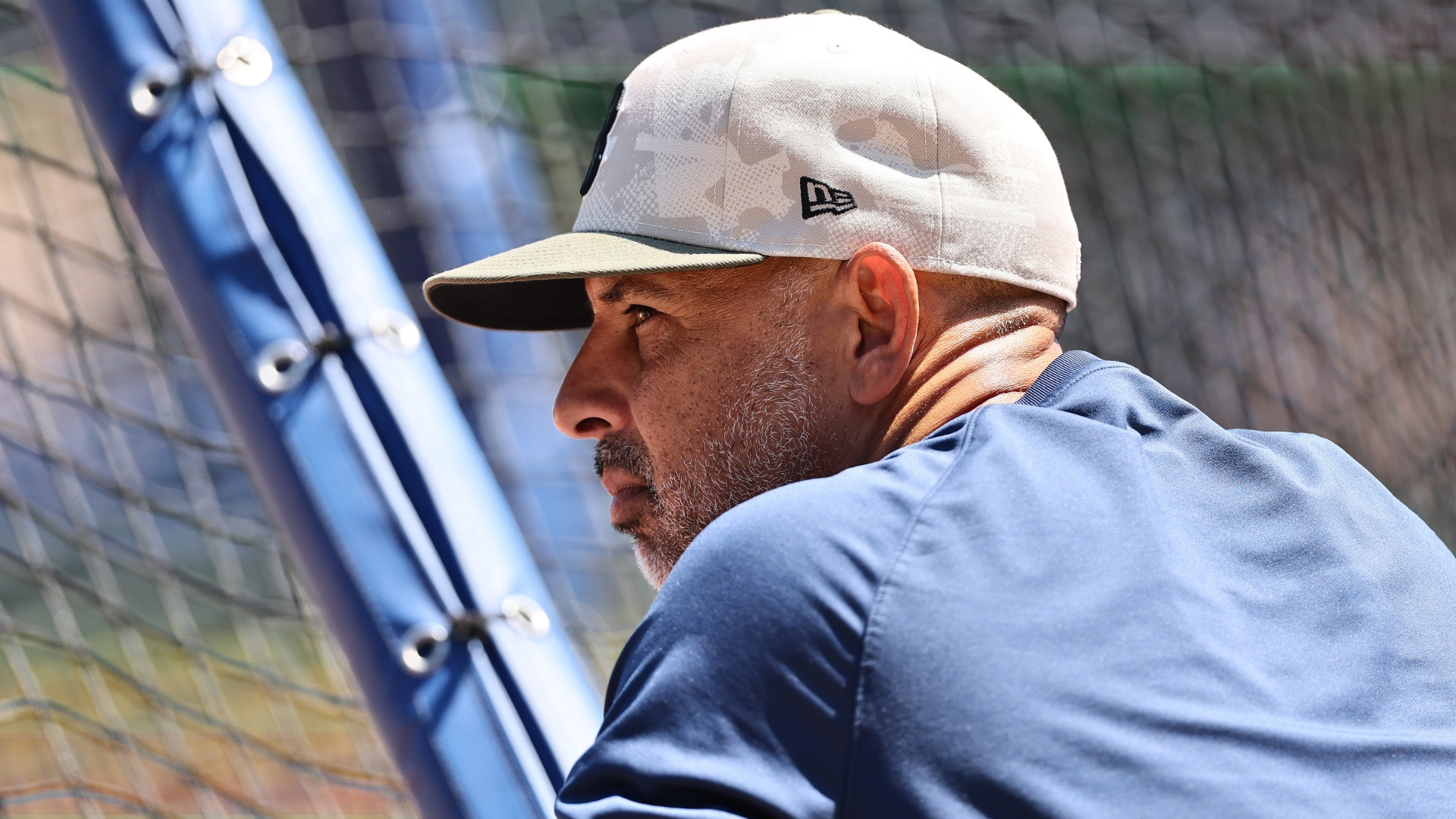 Manager Alex Cora #13 of the Boston Red Sox looks on during batting practice prior to the game against the Chicago Cubs at Wrigley Field on July 18, 2025 in Chicago, Illinois. (Photo by Michael Reaves/Getty Images)