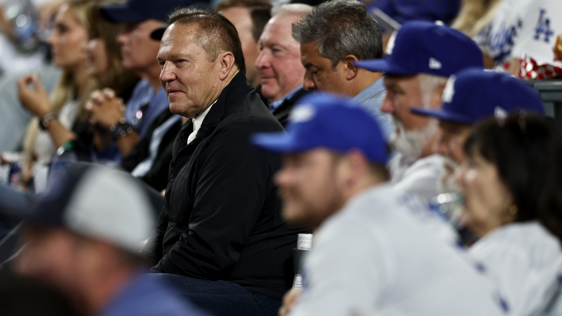 Agent Scott Boras in attendance for the game between the San Diego Padres and the Los Angeles Dodgers at Dodger Stadium on September 12, 2023 in Los Angeles, California. (Photo by Harry How/Getty Images)