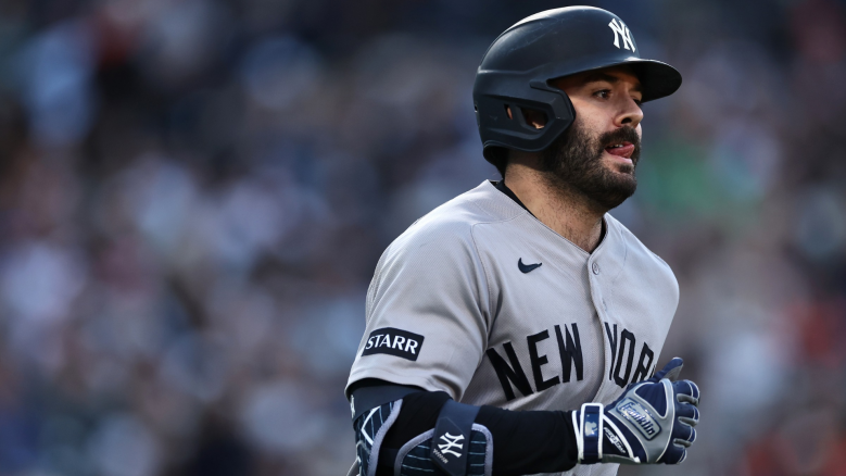 Austin Wells #28 of the New York Yankees runs to first base against the Baltimore Orioles at Oriole Park at Camden Yards on May 11, 2026 in Baltimore, Maryland. (Photo by Patrick Smith/Getty Images)
