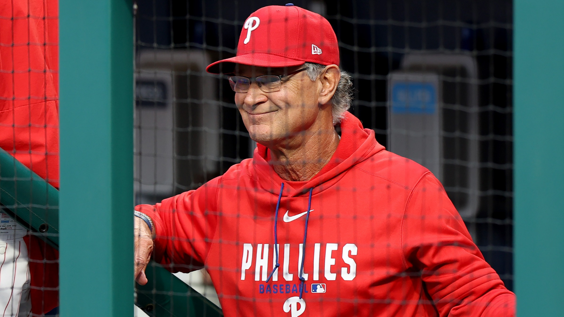 Don Mattingly, interim manager for the Philadelphia Phillies, reacts in the second inning of a game against the Athletics at Citizens Bank Park on May 06, 2026 in Philadelphia, Pennsylvania. (Photo by Emilee Chinn/Getty Images)
