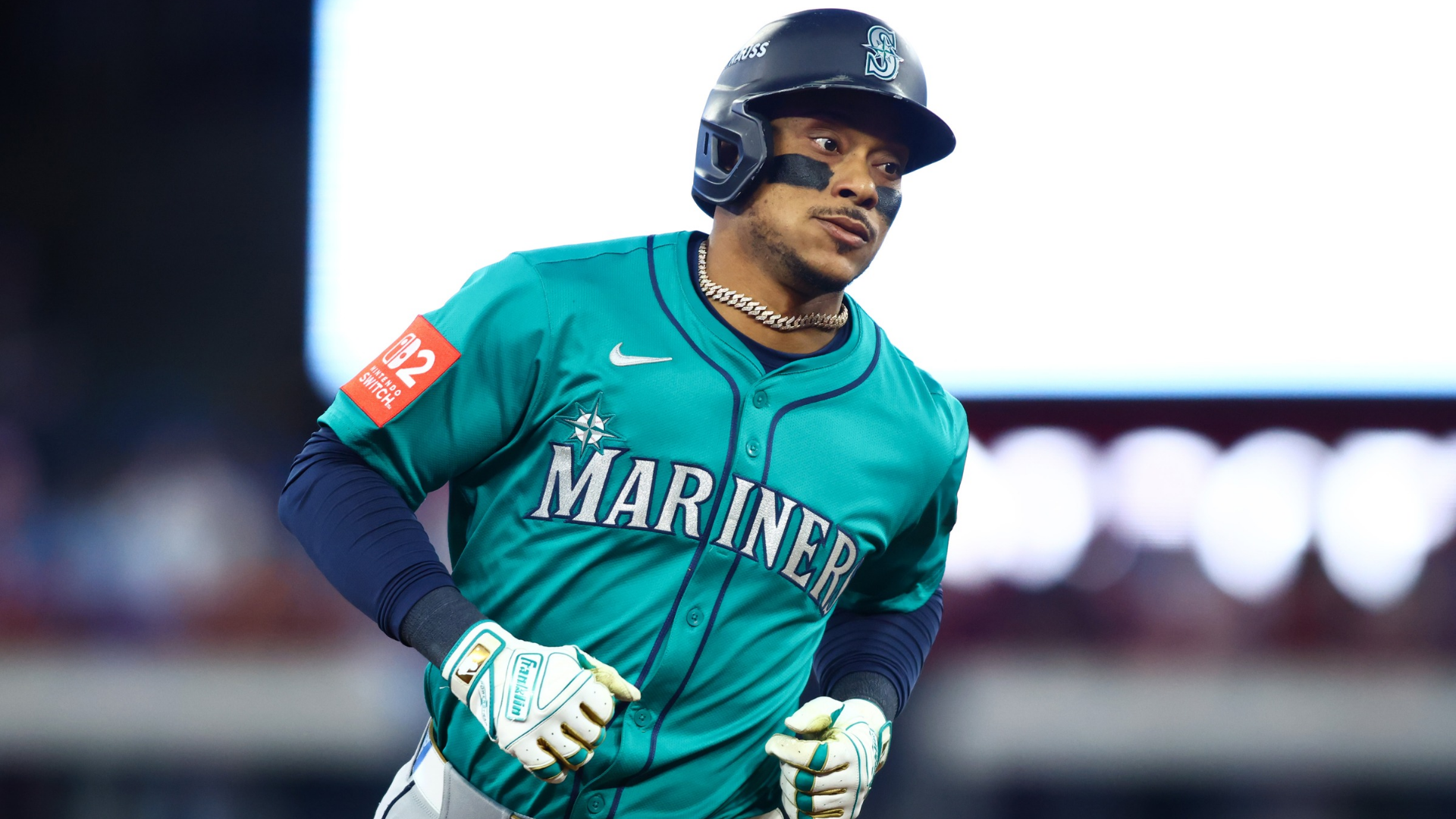 Jorge Polanco #7 of the Seattle Mariners rounds the bases after hitting a three run home run against the Toronto Blue Jays during the fifth inning in game two of the American League Championship Series at Rogers Centre on October 13, 2025 in Toronto, Ontario. (Photo by Cole Burston/Getty Images)