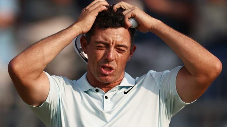 Rory McIlroy of Northern Ireland reacts after finishing the 18th hole during the final round of the 124th U.S. Open at Pinehurst Resort on June 16, 2024 in Pinehurst, North Carolina