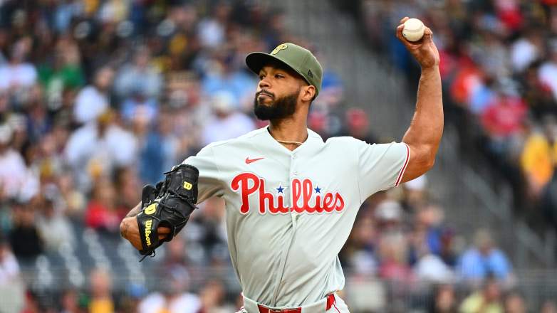 Philadelphia Phillies left-handed pitcher Cristopher Sanchez faces Marcell Ozuna and the Pittsburgh Pirates at PNC Field.