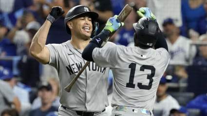 Yankees’ Giancarlo Stanton Sends Message to Teammate Borrowing His Pants
