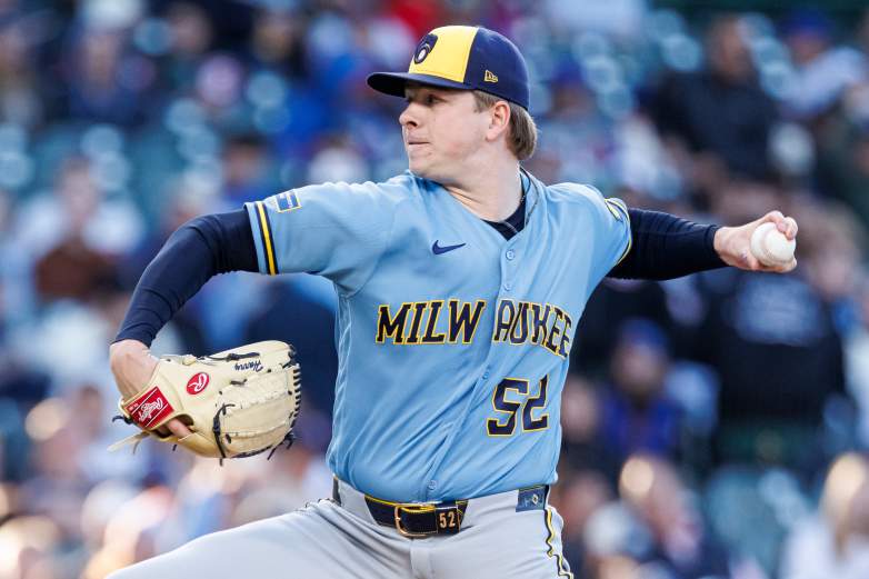 Milwaukee Brewers starting pitcher Kyle Harrison faces the Chicago Cubs at Wrigley Field on May 20, 2026. Harrison pitched seven scoreless innings with 11 strikeouts to beat the Cubs.