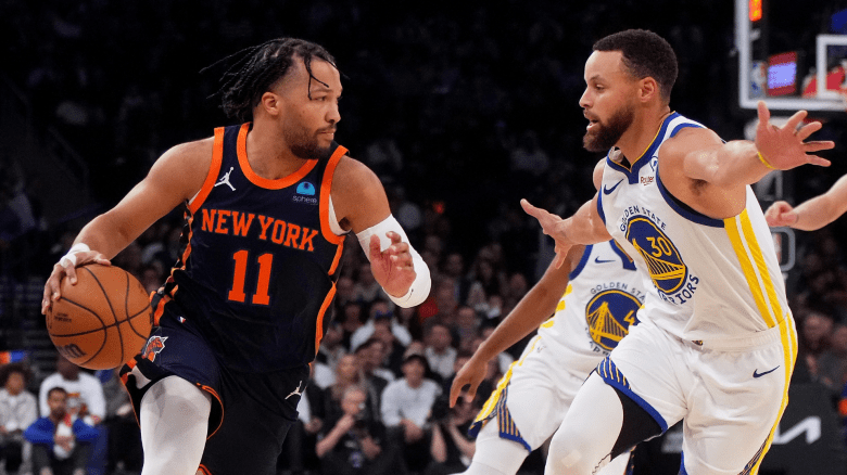 Jalen Brunson and Steph Curry