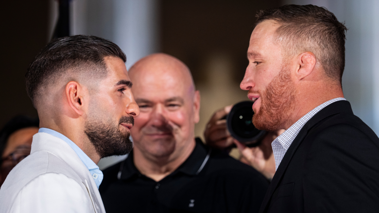 Ilia Topuria and Justin Gaethje