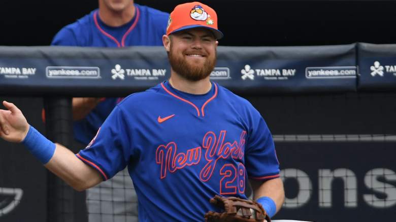 Christian Arroyo of the Mets smiles.