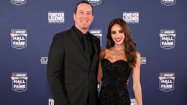 Kyle Busch and Samantha Busch attend the NASCAR Hall of Fame Induction Ceremony in Charlotte.