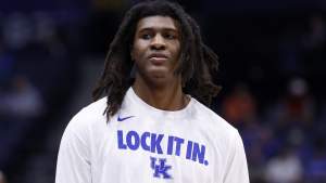 Jayden Quaintance #21 of the Kentucky Wildcats